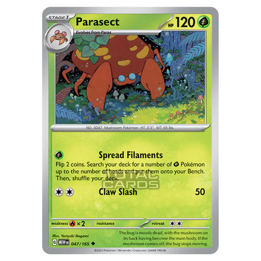 Pokemon - Scarlet & Violet - 151 - Parasect - 047/165