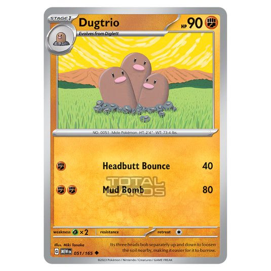 Pokemon - Scarlet & Violet - 151 - Dugtrio - 051/165