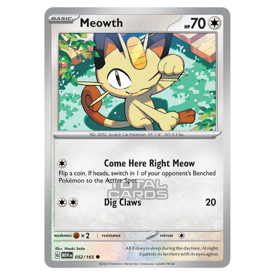 Pokemon - Scarlet & Violet - 151 - Meowth - 052/165