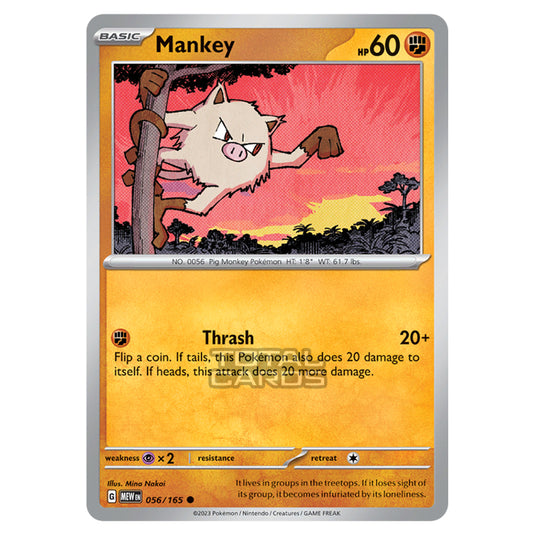 Pokemon - Scarlet & Violet - 151 - Mankey - 056/165