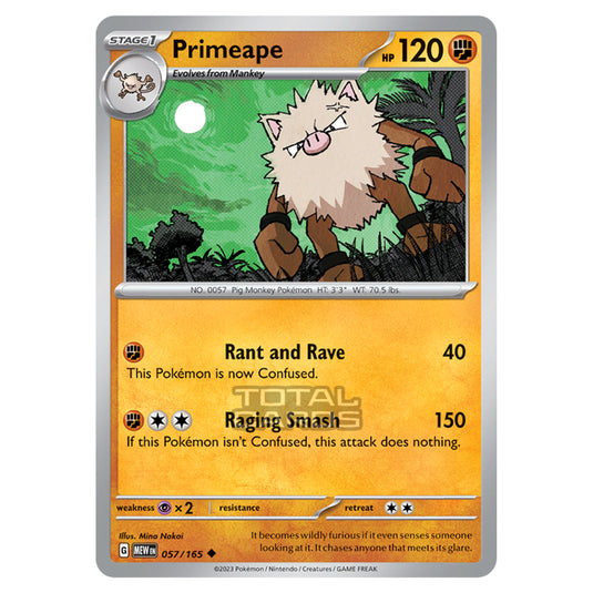 Pokemon - Scarlet & Violet - 151 - Primeape - 057/165