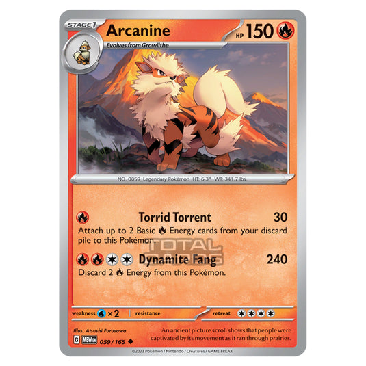 Pokemon - Scarlet & Violet - 151 - Arcanine - 059/165