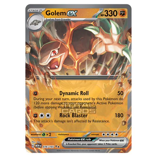 Pokemon - Scarlet & Violet - 151 - Golem ex - 076/165