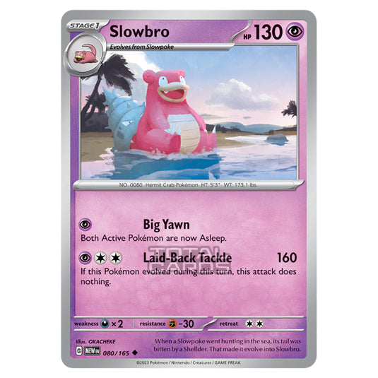 Pokemon - Scarlet & Violet - 151 - Slowbro - 080/165