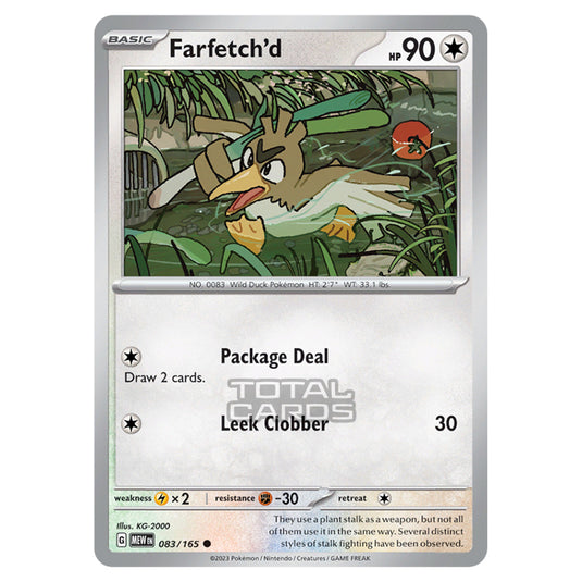 Pokemon - Scarlet & Violet - 151 - Farfetch'd - 083/165