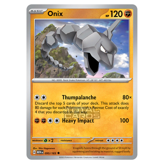 Pokemon - Scarlet & Violet - 151 - Onix - 095/165