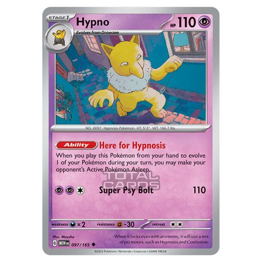 Pokemon - Scarlet & Violet - 151 - Hypno - 097/165