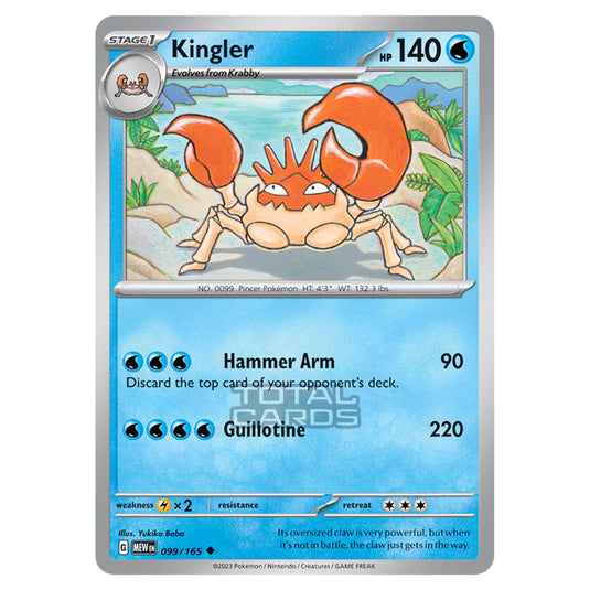 Pokemon - Scarlet & Violet - 151 - Kingler - 099/165