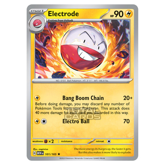 Pokemon - Scarlet & Violet - 151 - Electrode - 101/165 Pokemon - Scarlet & Violet - 151 - Electrode - 101/165