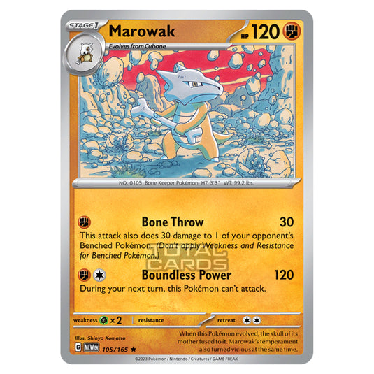 Pokemon - Scarlet & Violet - 151 - Marowak - 105/165