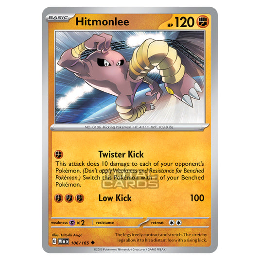 Pokemon - Scarlet & Violet - 151 - Hitmonlee - 106/165