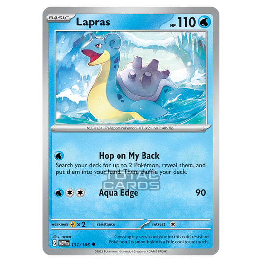 Pokemon - Scarlet & Violet - 151 - Lapras - 131/165 Pokemon - Scarlet & Violet - 151 - Lapras - 131/165