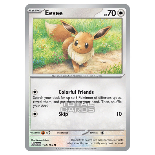 Pokemon - Scarlet & Violet - 151 - Eevee - 133/165