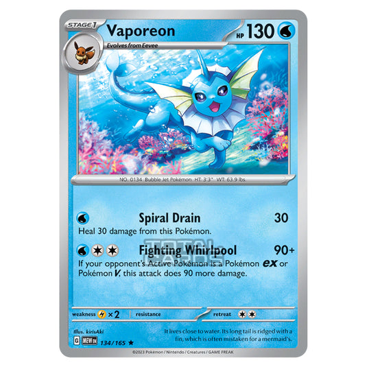 Pokemon - Scarlet & Violet - 151 - Vaporeon - 134/165