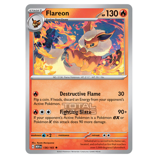 Pokemon - Scarlet & Violet - 151 - Flareon - 136/165