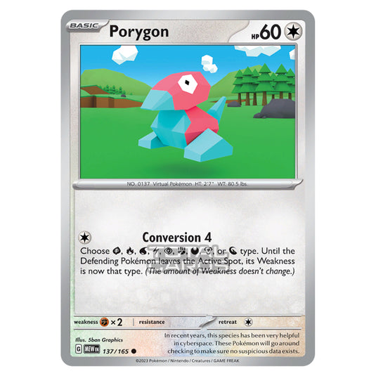 Pokemon - Scarlet & Violet - 151 - Porygon - 137/165