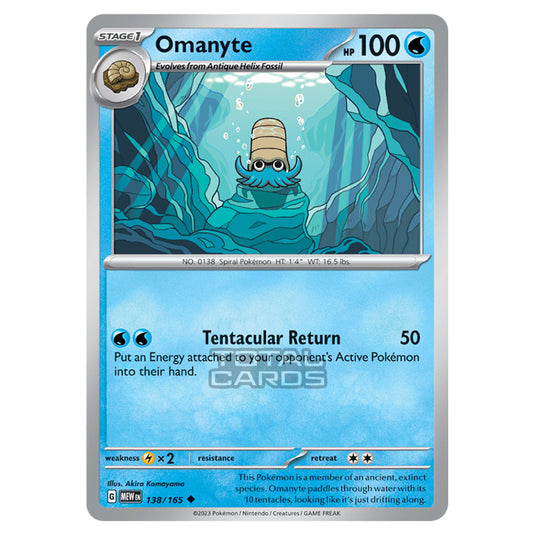 Pokemon - Scarlet & Violet - 151 - Omanyte - 138/165