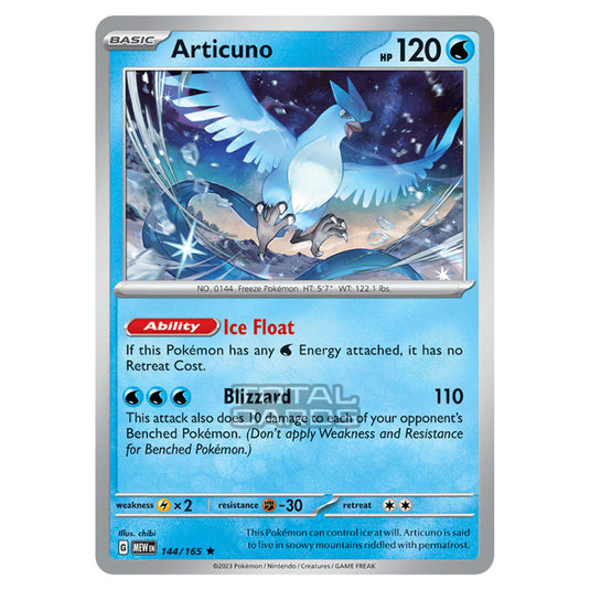 Pokemon - Scarlet & Violet - 151 - Articuno - 144/165