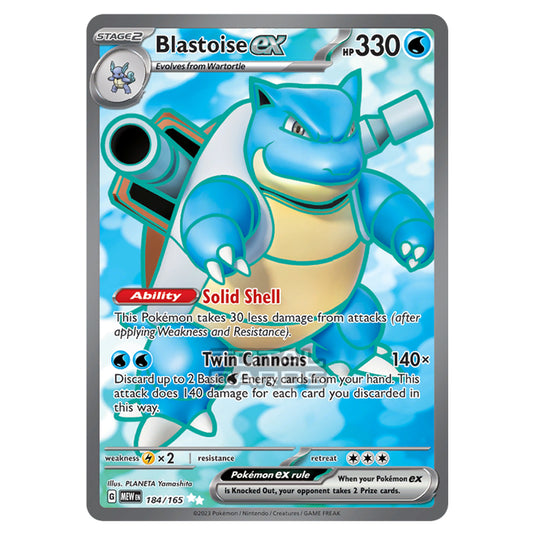 Pokemon - Scarlet & Violet - 151 - Blastoise ex - 184/165