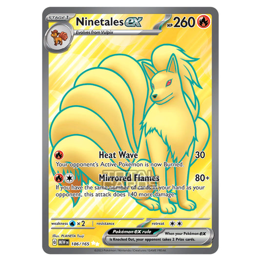 Pokemon - Scarlet & Violet - 151 - Ninetales ex - 186/165