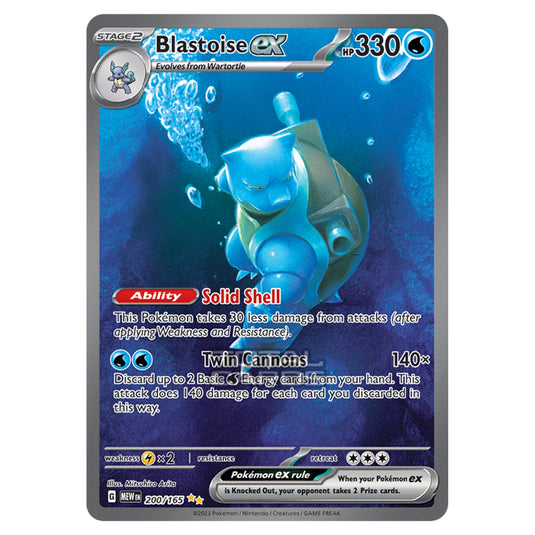 Pokemon - Scarlet & Violet - 151 - Blastoise ex - 200/165