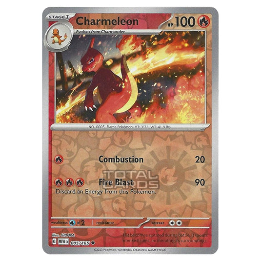 Pokemon - Scarlet & Violet - 151 - Charmeleon - 005/165 - (Reverse Holo)