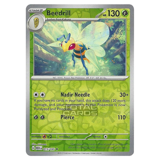 Pokemon - Scarlet & Violet - 151 - Beedrill - 015/165 - (Reverse Holo) Pokemon - Scarlet & Violet - 151 - Beedrill - 015/165 - (Reverse Holo)