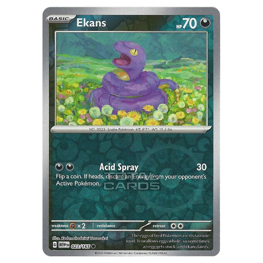 Pokemon - Scarlet & Violet - 151 - Ekans - 023/165 - (Reverse Holo)