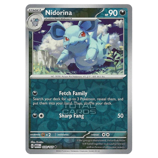 Pokemon - Scarlet & Violet - 151 - Nidorina - 030/165 - (Reverse Holo)