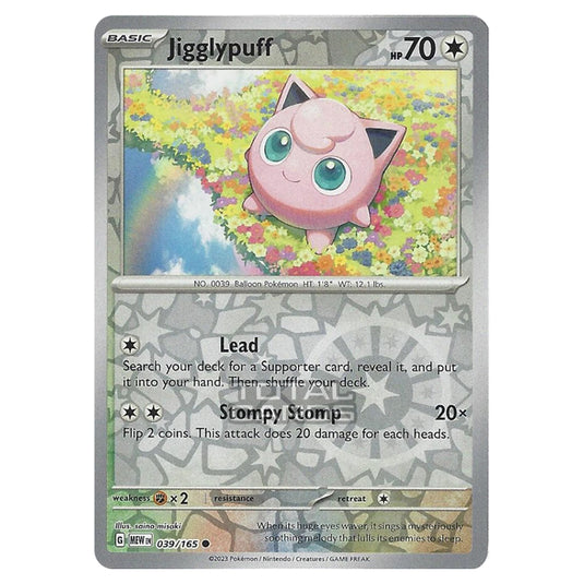 Pokemon - Scarlet & Violet - 151 - Jigglypuff - 039/165 - (Reverse Holo)