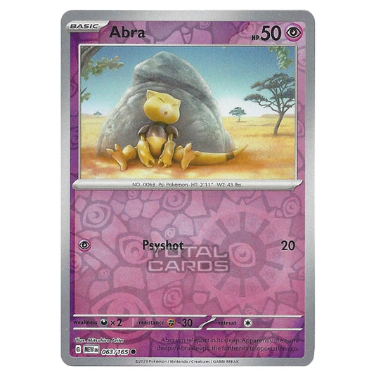 Pokemon - Scarlet & Violet - 151 - Abra - 063/165 - (Reverse Holo)