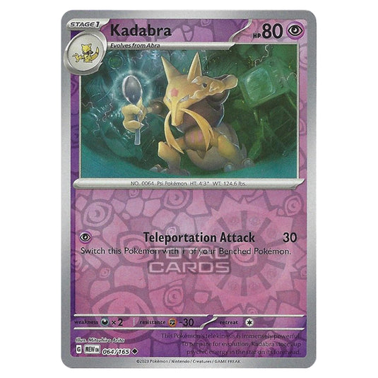 Pokemon - Scarlet & Violet - 151 - Kadabra - 064/165 - (Reverse Holo)