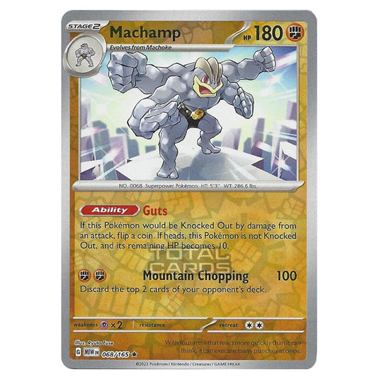 Pokemon - Scarlet & Violet - 151 - Machamp - 068/165 - (Reverse Holo)