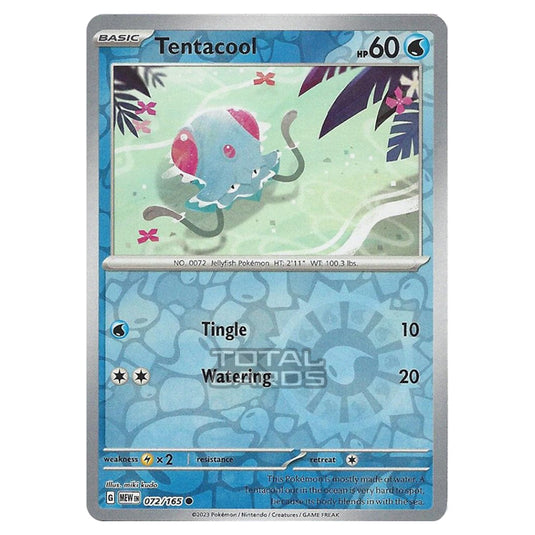 Pokemon - Scarlet & Violet - 151 - Tentacool - 072/165 - (Reverse Holo)