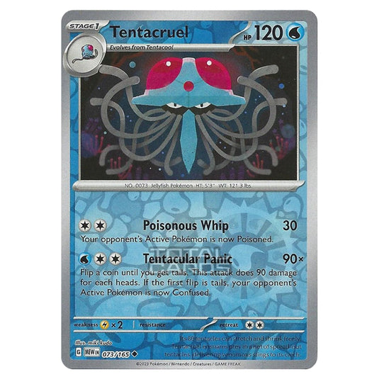 Pokemon - Scarlet & Violet - 151 - Tentacruel - 073/165 - (Reverse Holo)