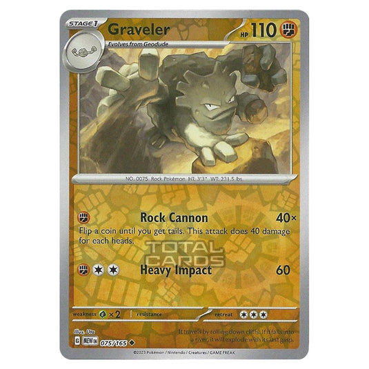 Pokemon - Scarlet & Violet - 151 - Graveler - 075/165 - (Reverse Holo)