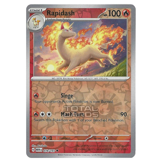 Pokemon - Scarlet & Violet - 151 - Rapidash - 078/165 - (Reverse Holo)