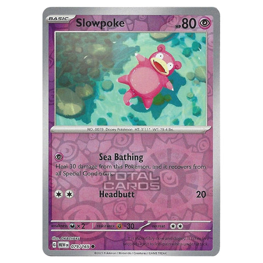 Pokemon - Scarlet & Violet - 151 - Slowpoke - 079/165 - (Reverse Holo)