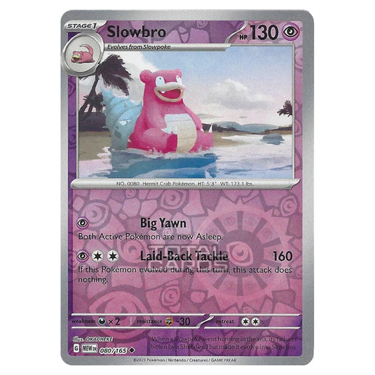 Pokemon - Scarlet & Violet - 151 - Slowbro - 080/165 - (Reverse Holo)