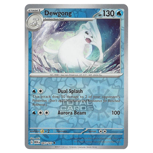 Pokemon - Scarlet & Violet - 151 - Dewgong - 087/165 - (Reverse Holo)