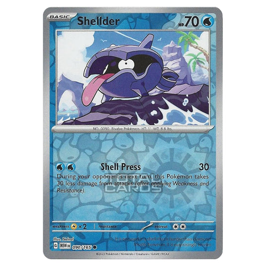 Pokemon - Scarlet & Violet - 151 - Shellder - 090/165 - (Reverse Holo)