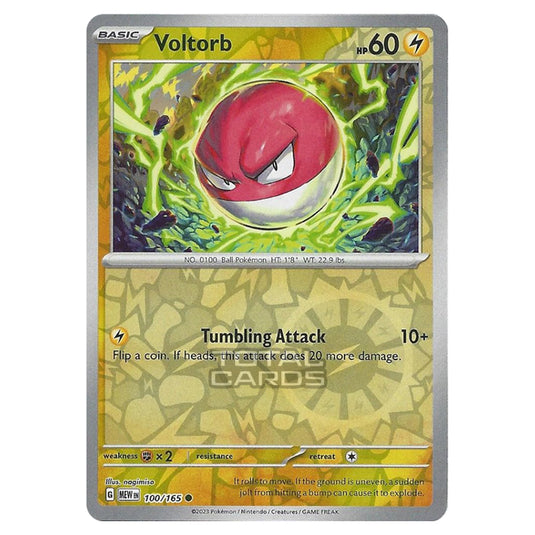 Pokemon - Scarlet & Violet - 151 - Voltorb - 100/165 - (Reverse Holo)