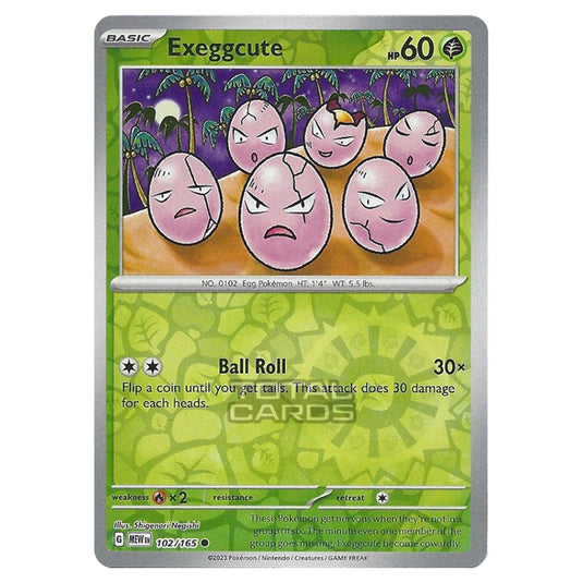 Pokemon - Scarlet & Violet - 151 - Exeggcute - 102/165 - (Reverse Holo)