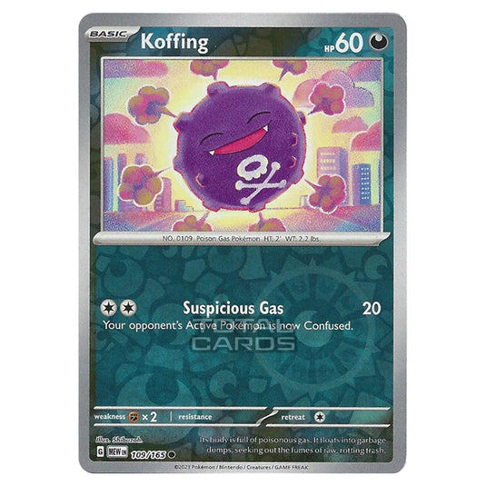 Pokemon - Scarlet & Violet - 151 - Koffing - 109/165 - (Reverse Holo)