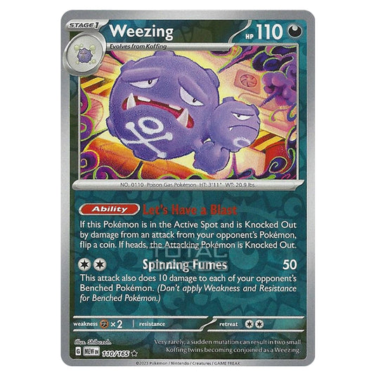 Pokemon - Scarlet & Violet - 151 - Weezing - 110/165 - (Reverse Holo)