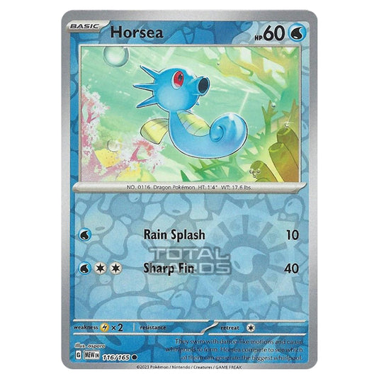 Pokemon - Scarlet & Violet - 151 - Horsea - 116/165 - (Reverse Holo)