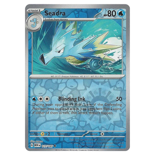 Pokemon - Scarlet & Violet - 151 - Seadra - 117/165 - (Reverse Holo)