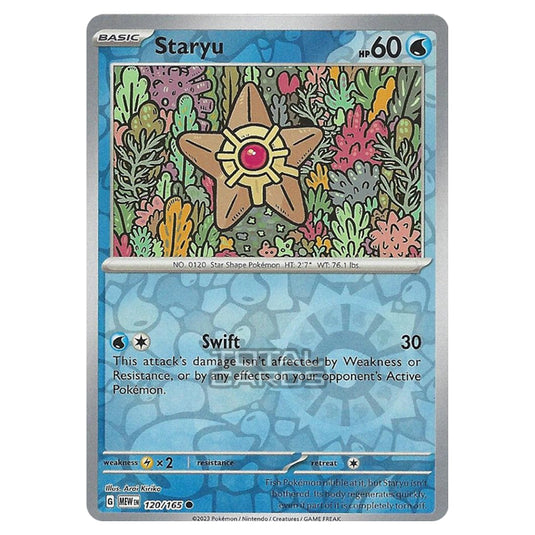 Pokemon - Scarlet & Violet - 151 - Staryu - 120/165 - (Reverse Holo)