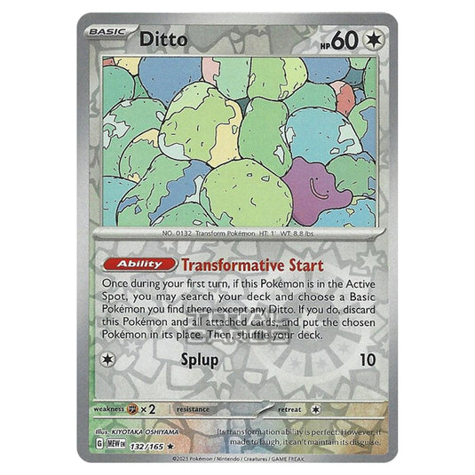 Pokemon - Scarlet & Violet - 151 - Ditto - 132/165 - (Reverse Holo)