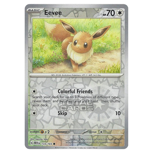 Pokemon - Scarlet & Violet - 151 - Eevee - 133/165 - (Reverse Holo)